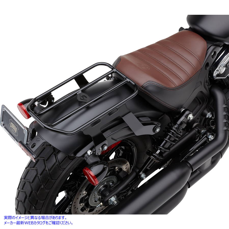 取寄せ 取り外し可能なソロ荷物ラック コブラ Solo Luggage Rack - Black - Bobber 502-2515B 15101020