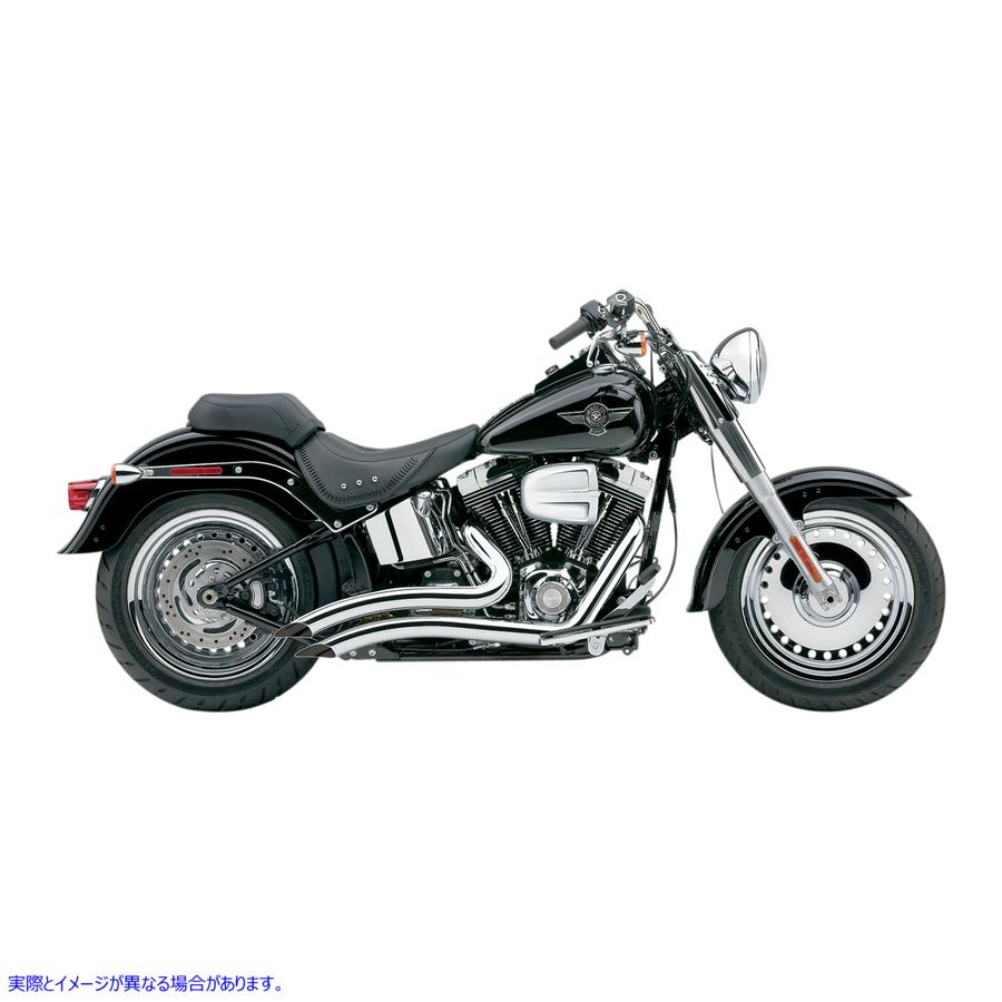 取寄せ スピードスターは短いエキゾーストシステムを一掃しました コブラ Speedster Swept Short Exhaust - Chrome - '86-'06 Softail 6223 18001378