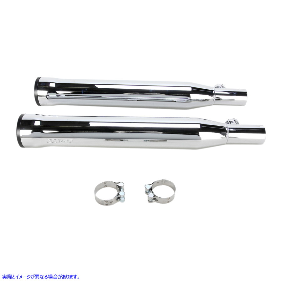 取寄せ RPT 3 スリップオンマフラー コブラ 3 RPT Mufflers for '00-'06 Softail - Chrome 6054 18010717