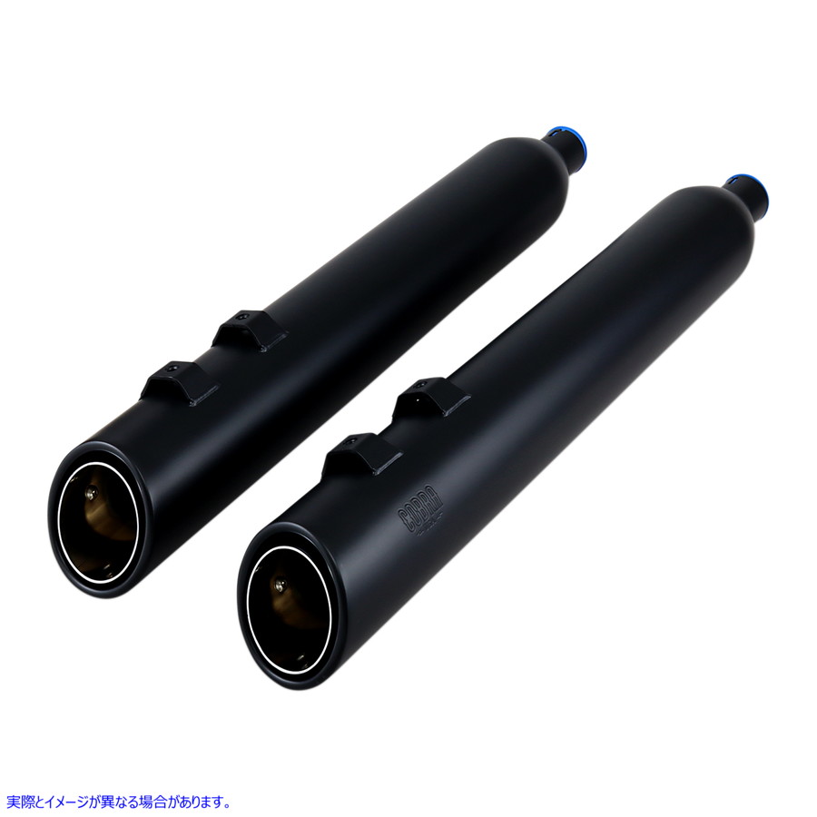 取寄せ 909アッパーカットスリップオンマフラー コブラ 909 Uppercut Mufflers for '95-'16 FL - Black 6268RB 18011215