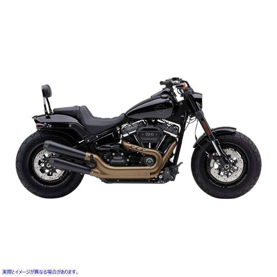 取寄せ エルディアブロスリップオンマフラー コブラ Black El Diablo Mufflers for Fat Bob 6046B 18011266