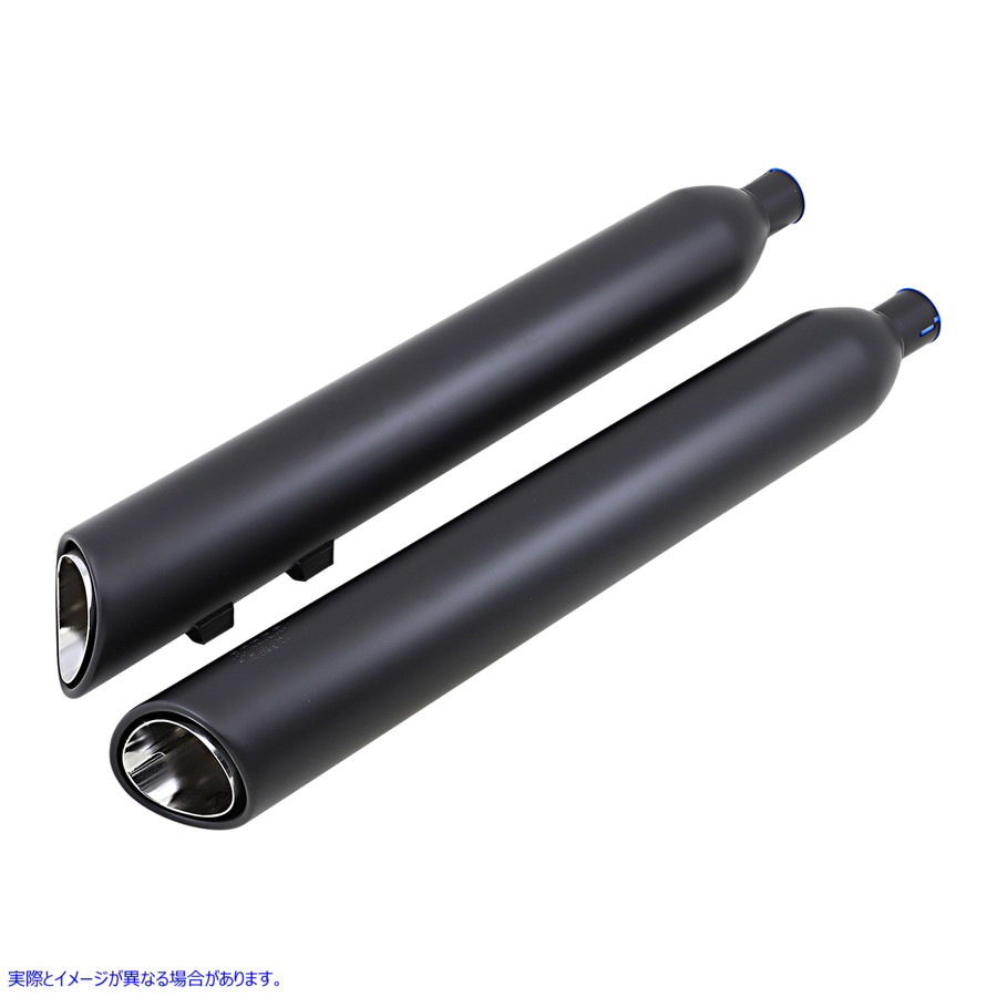 取寄せ 909双子のスリップオンマフラー コブラ 909 Mufflers for Tri-Glide - Black 6303RB 18011465