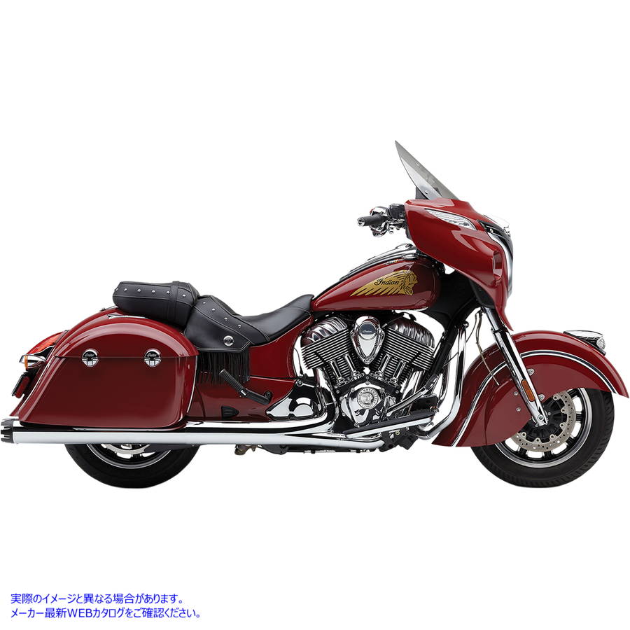 取寄せ デュアルカットスリップオンマフラー コブラ Dual Cut Muffler - Indian - Chrome 5208 18114233