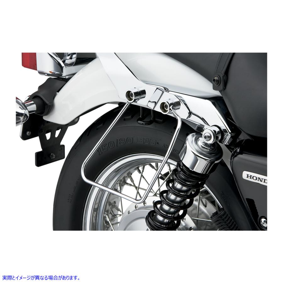 取寄せ サドルバッグサポート - クローム - Honda VT コブラ Saddlebag Supports - Chrome - Honda VT 02-6114 35010617