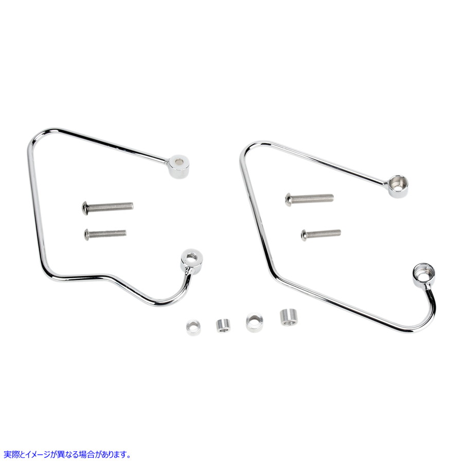 取寄せ サドルバッグサポート - クローム - ホンダ VTX コブラ Saddlebag Supports - Chrome - Honda VTX 02-6150 BLV26150