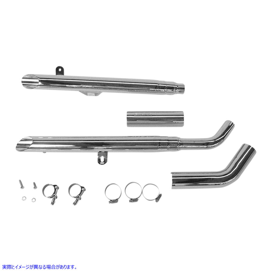 取寄せ ドラッグパイプスリップオンマフラー コブラ Drag Mufflers - Chrome - VZ800 3262 BLV3262