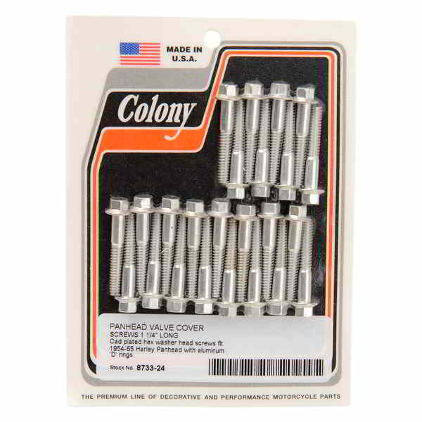 取寄せ バルブカバーネジ コロニー Screws - Valve Cover - Cadmium 8733-24 24010471