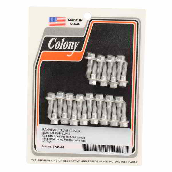 取寄せ バルブカバーネジ コロニー Screws - Valve Cover - Cadmium 8735-24 24010473