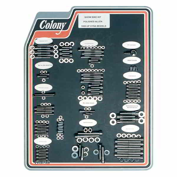 取寄せ ボルトキット - コンプリート/モーター - ソケットヘッド - 99-05 ダイナ コロニー Bolt Kit - Complete/Motor - Socket-Head - '99-'05 Dyna 1000P DS189710