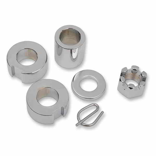 取寄せ スペーサー付きアクスルナット - クローム - キット コロニー Axle Nut with Spacer - Chrome - Kit 9810-4 DS190020