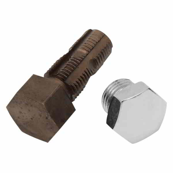 取寄せ ドレンプラグ - タップ付きオイルタンク - 特大 - クローム コロニー Drain Plug - Oil Tank with Tap - Oversized - Chrome 7502-2 DS190900