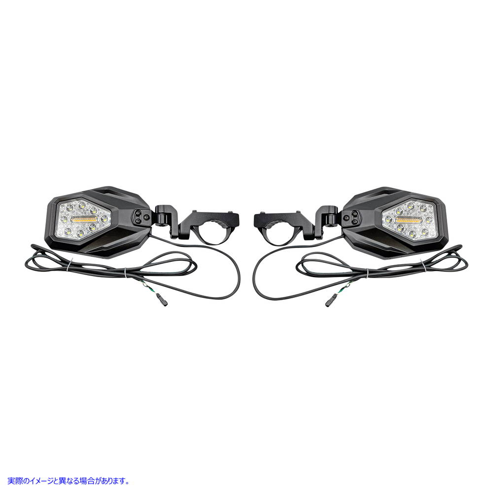 取寄せ ミラー - SXS - サイドビュー - 六角形 - ブラック カスタムダイナミクス Mirrors - SXS - Side View - Hexagon - Black SXS-MIRROR 06401664