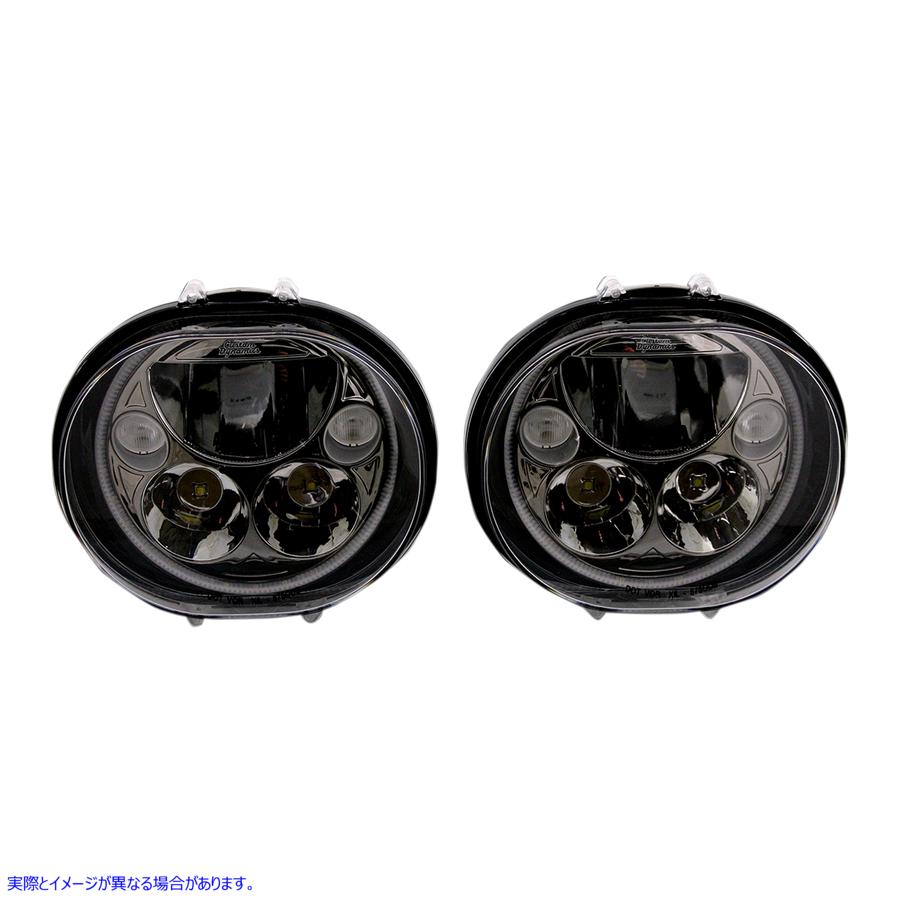 取寄せ Trubeam?LEDヘッドランプ カスタムダイナミクス LED Headlight - 5-3/4 - Black - Pair CDTB-575OV-B 20011260