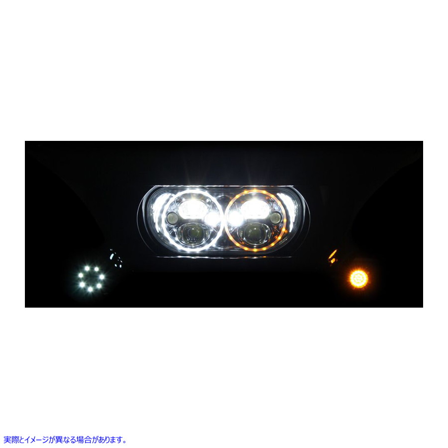 取寄せ Trubeam?LEDヘッドランプ カスタムダイナミクス Headlight - Chrome - FLTR CDTB-RG-15-C 20011545