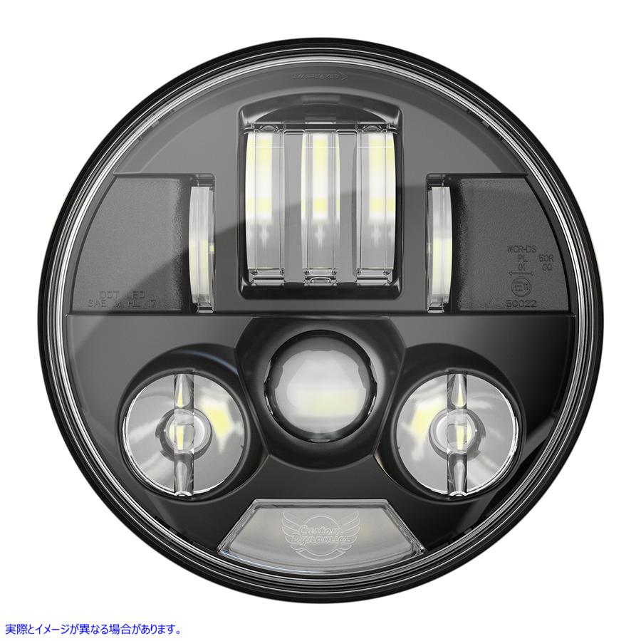 取寄せ 7 Probeam?LEDヘッドランプ カスタムダイナミクス 7 Probeam? LED Headlamp - Indian - Black PB-7-IND-B 20011826