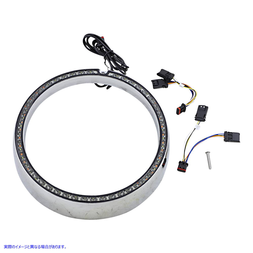 取寄せ シーケンシャルトリムリング - クローム カスタムダイナミクス Trim Ring - Sequential Turn Signal - Chrome PB-7TR-SEQ-1C 20012310