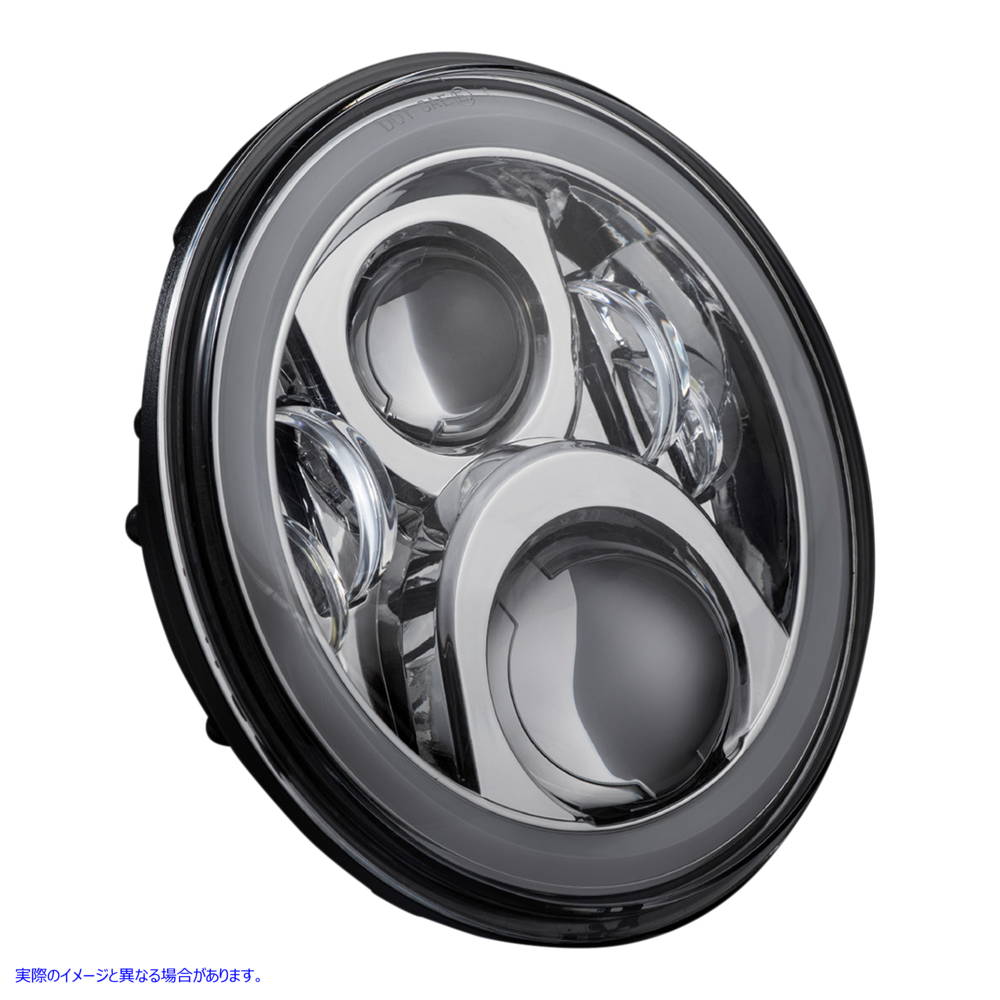 取寄せ ヘッドランプ - 7インチ - LED - クローム カスタムダイナミクス Headlamp - 7 - LED - Chrome CD-7-14-C 20012377