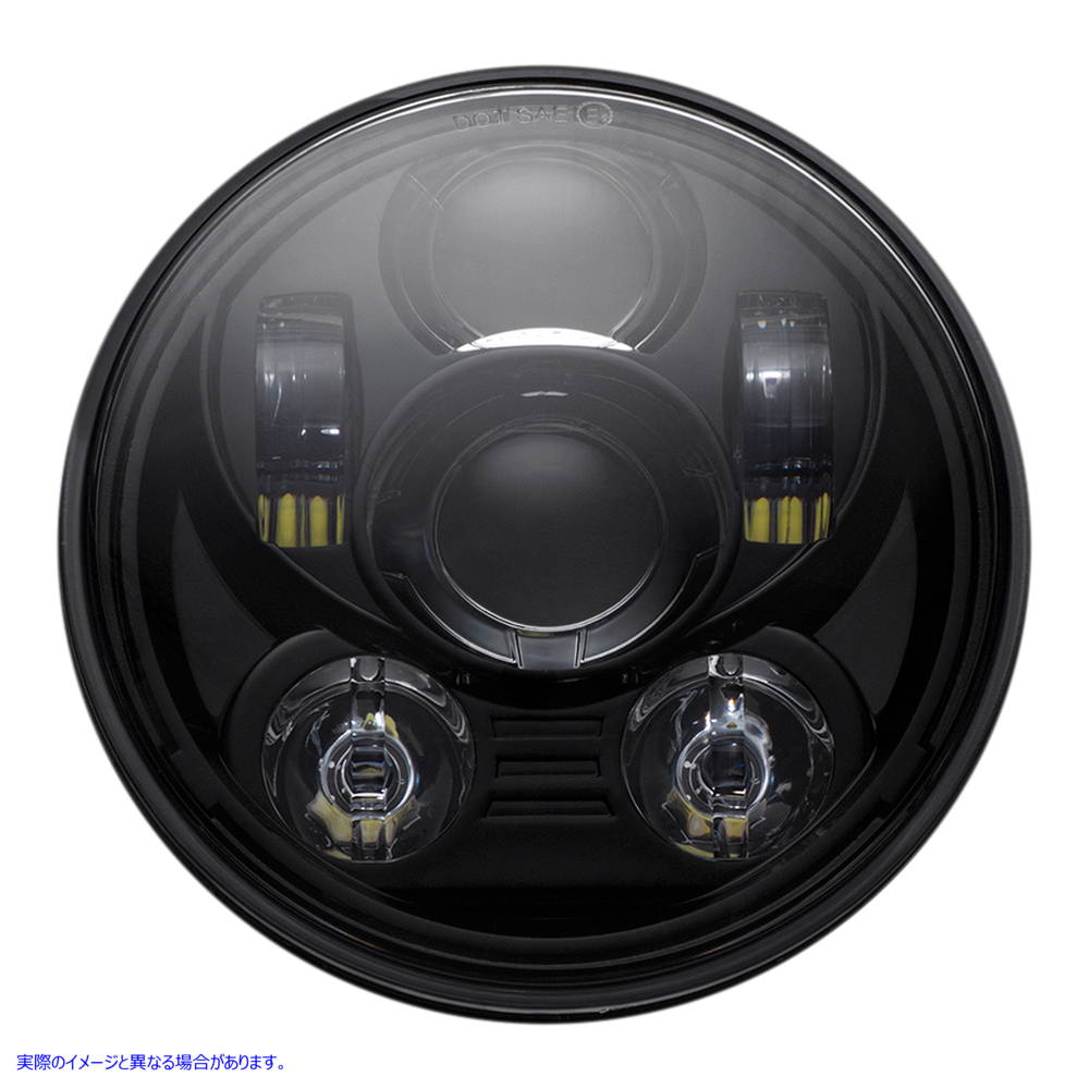 取寄せ ヘッドランプ - 5.75インチ - LED - ブラック カスタムダイナミクス Headlamp - 5-3/4 - LED - Black CD-575-B 20012378