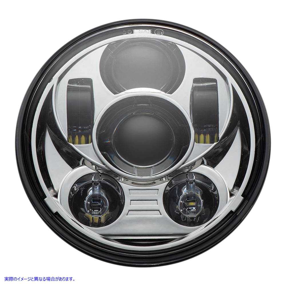 取寄せ ヘッドランプ - 5.75インチ - LED - クローム カスタムダイナミクス Headlamp - 5-3/4 - LED - Chrome CD-575-C 20012379