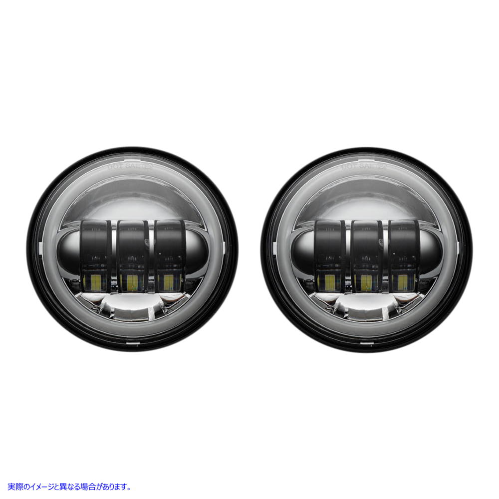 取寄せ 4.5インチ パッシングランプ - ハロー付き - クローム カスタムダイナミクス 4.5 Passing Lamp - with Halo - Chrome CD-45-C 20012381