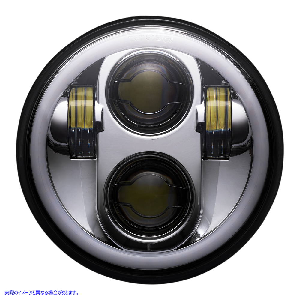 取寄せ 5.75インチ ヘッドランプ - 取り付けリング付き - クローム カスタムダイナミクス ProGLOW? 5-3/4 Headlamp - with Mounting Ring - Chrome PG-575-C 20012482