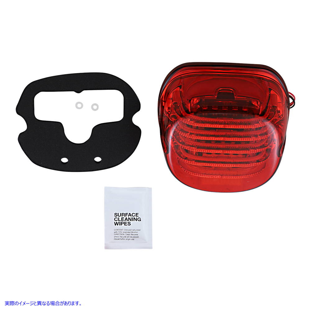 取寄せ テールライト - 赤 カスタムダイナミクス Taillight - with Bottom License Plate Illumination Window - Red PB-TL-LPBW-R 20101410