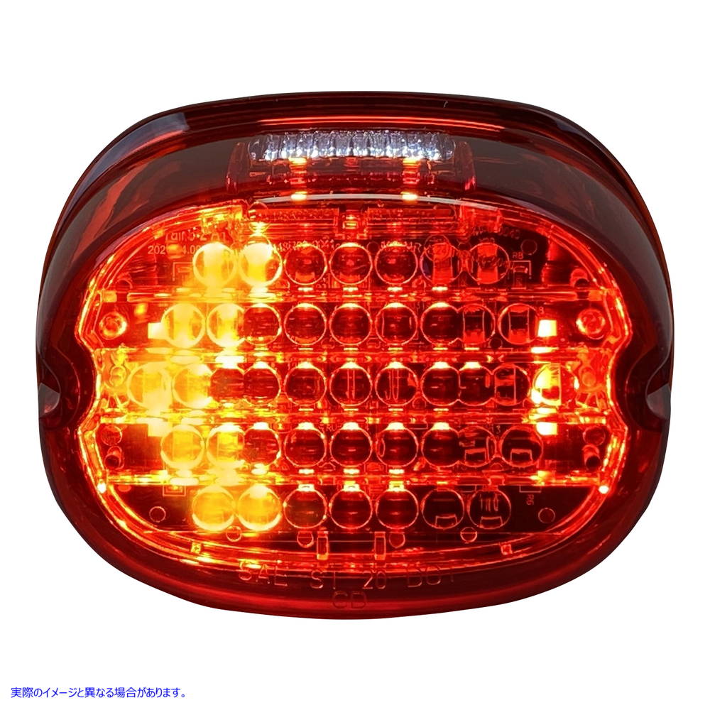 取寄せ テールライト（ターンシグナル一体型） - トップウィンドウ - レッドレンズ カスタムダイナミクス Taillight w/ Integrated Turn Signal - Top Window - Red Lens CD-INT-TL-W-R 20101444