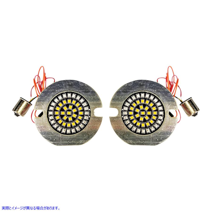 取寄せ フラットリアターンシグナル 1156 - アンバーレンズ カスタムダイナミクス Flat Rear Turn Signal 1156 - Amber Lens GEN-4-AR2-1156T 20201891