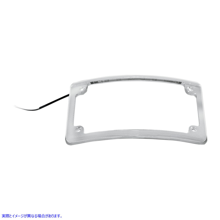 取寄せ LEDナンバープレートフレーム - クローム カスタムダイナミクス LED License Plate Frame - Chrome LPF-RAD-C-LP 20300631