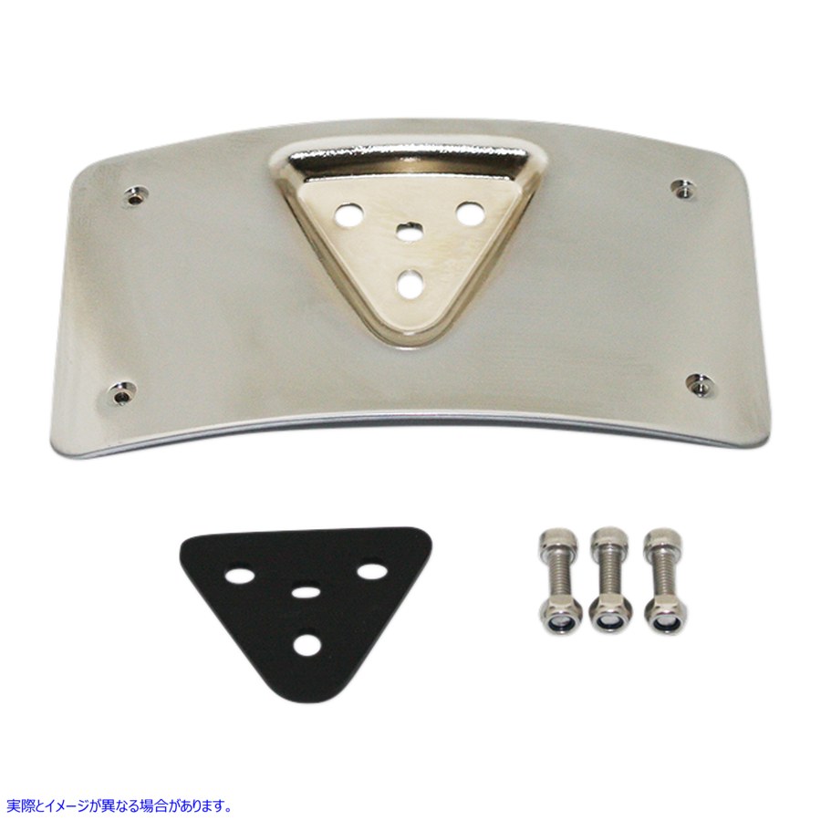 取寄せ ラディウス ナンバープレートマウント - クローム カスタムダイナミクス Radius License Plate Mount - Chrome CD-PFM-C 20300992