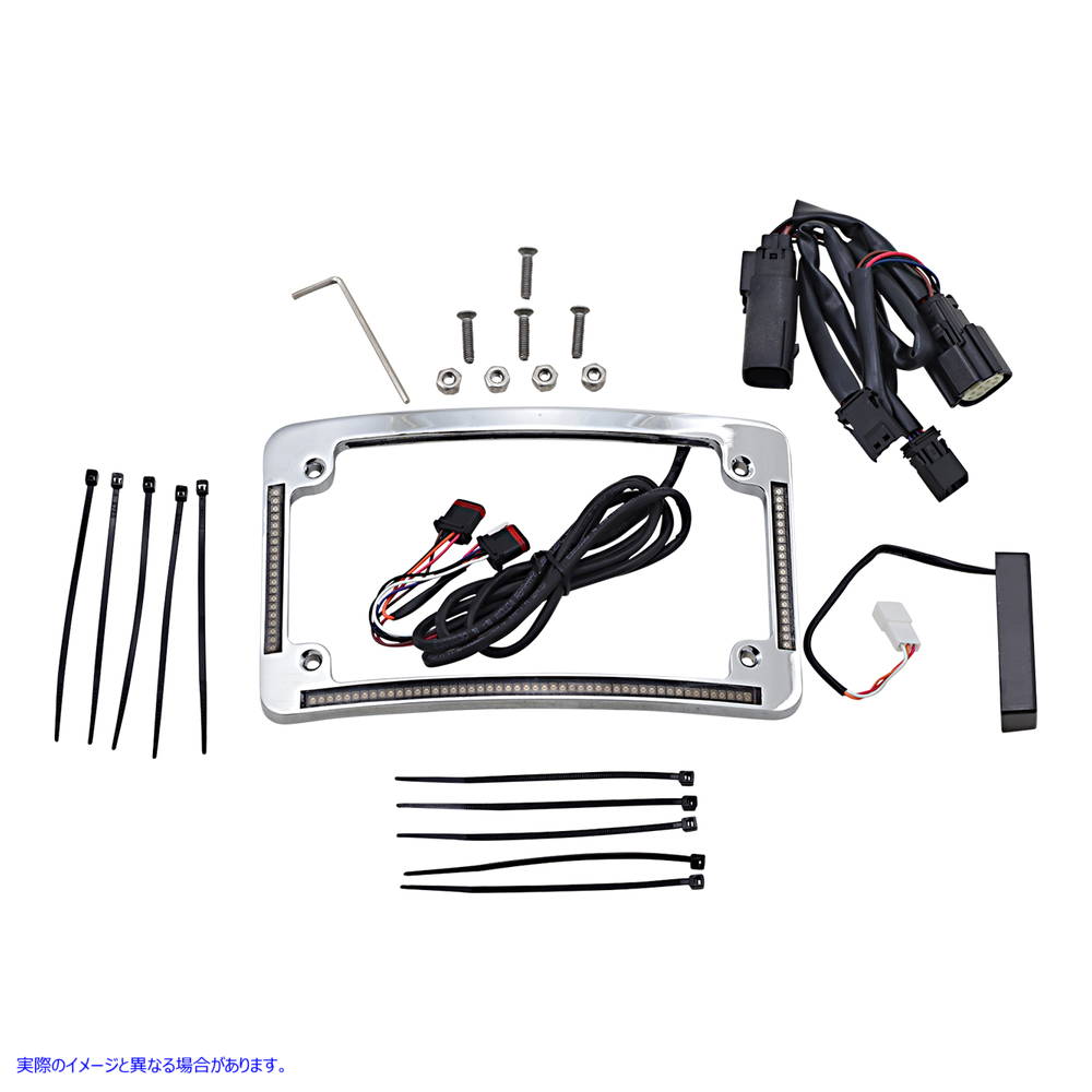 取寄せ オールインワンナンバープレートフレーム - クローム カスタムダイナミクス All in One License Plate Frame - Chrome TF05-SS6-C 20301494