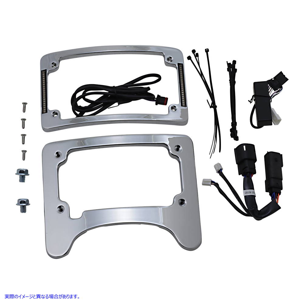 取寄せ ナンバープレートフレーム/ターンシグナルエリミネーター - クローム カスタムダイナミクス License Plate Frame/Turn Signal Eliminator - Chrome TS-ELIM-06BCM-C 20301496