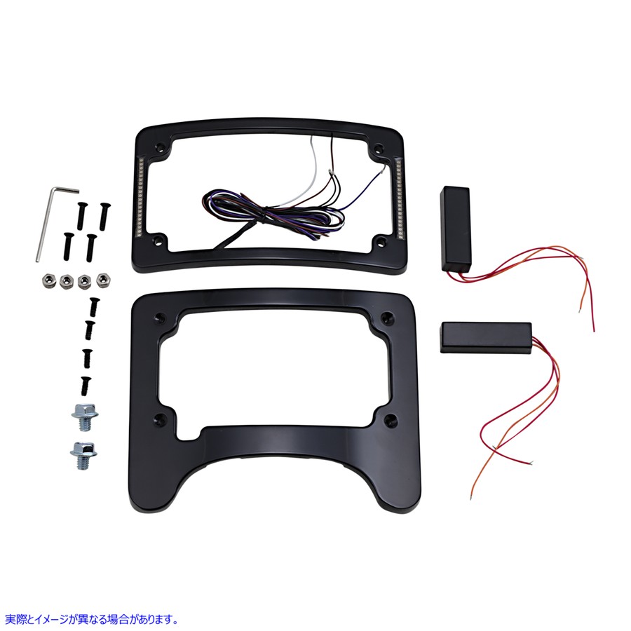 取寄せ ターンシグナルエリミネーター/イルミネーテッドトライフレーム - グロスブラック カスタムダイナミクス Turn Signal Eliminator/Illuminated Tri-Frame - Gloss Black TS-ELIM-06HW-B 20301497