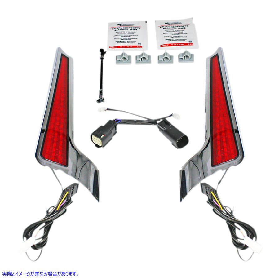 取寄せ ファシア LED ライトパネル - クローム/レッド カスタムダイナミクス Fascia LED Light Panels - Chrome/Red CD-FASCIA-BCMRC 20402514