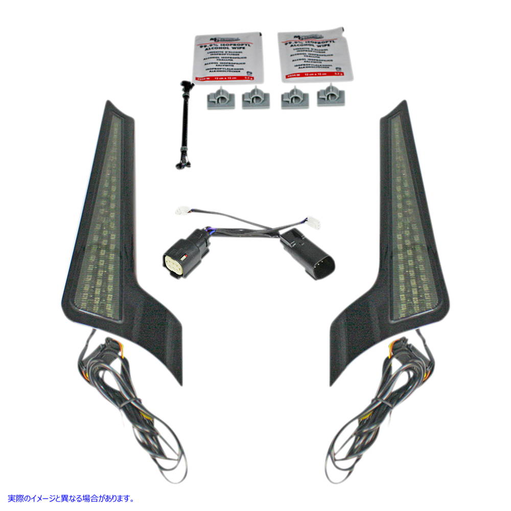 取寄せ フェイシア LED ライトパネル - 10-13 - ブラック/スモーク カスタムダイナミクス Fascia LED Light Panels- '10-'13 - Black/Smoke CD-FASCIA-SS6SB 20402515