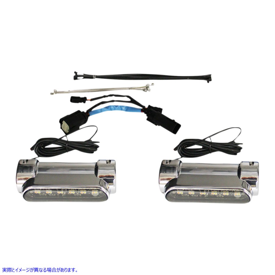 取寄せ エンジンガードライト - 09-13 CVO - クローム カスタムダイナミクス Engine Guard Light - Chrome - '09-'13 CVO CD-CB-AW-SS8-C 20402534