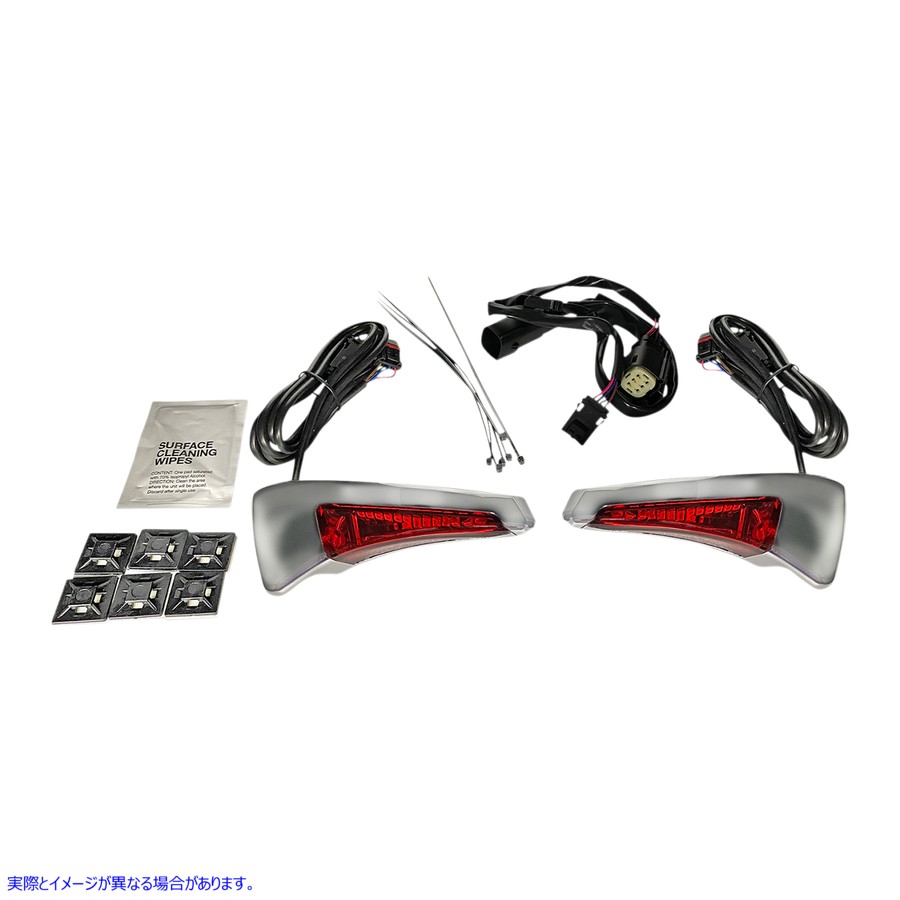 取寄せ シーケンシャル ツアーパック シートバックレスト LEDライト - クローム/レッド - CVO カスタムダイナミクス Sequential Tour Pak Seat Back Rest LED Lights - Chrome/Red - CVO CD-TPBR-14BCMRC 20402546