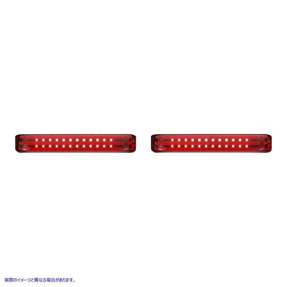 取寄せ サドルバッグ LED ライト - シーケンシャル - クローム/レッド カスタムダイナミクス Saddlebag LED Lights - Sequential - Chrome/Red PB-SBSEQ-HD-CR 20402577