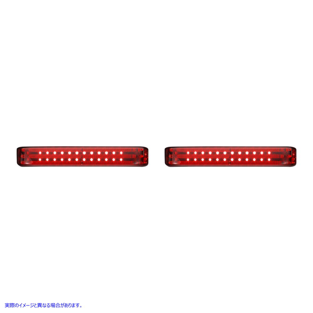 取寄せ サドルバッグ LED ライト - シーケンシャル - ブラック/レッド カスタムダイナミクス Saddlebag LED Lights - Sequential - Black/Red PB-SBSEQ-SS6-BR 20402579