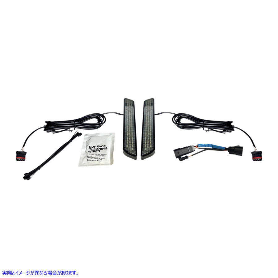 取寄せ LEDフォークライト - スモーク - ブラック カスタムダイナミクス LED Fork Light - Smoke - Black CD-FORK-SS8-SB 20402661