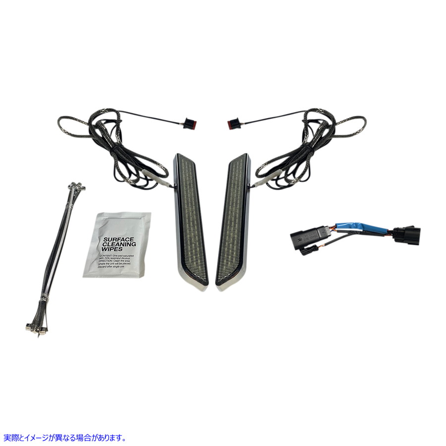 取寄せ LEDフォークライト - スモーク - クローム カスタムダイナミクス LED Fork Light - Smoke - Chrome CD-FORK-SS8-SC 20402662