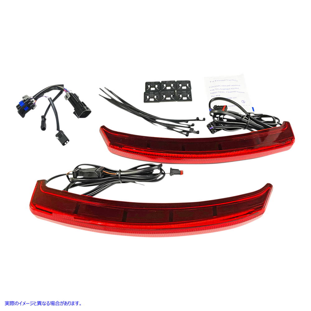 取寄せ サドルバッグライト - レッドレンズ カスタムダイナミクス Saddle Bag Lights - Red Lens - Indian CD-INDBAG-SWN-R 20402693