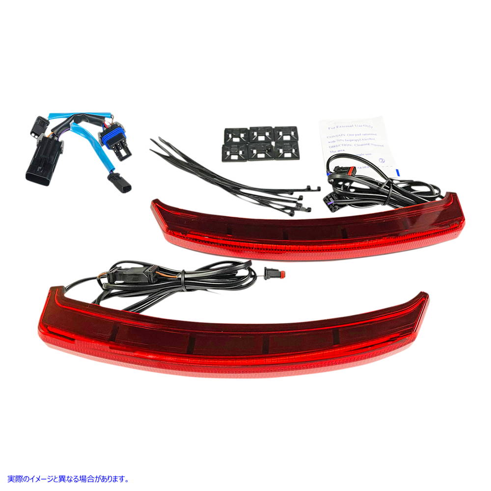 取寄せ サドルバッグライト - レッドレンズ カスタムダイナミクス Saddle Bag Lights - Red Lens - Indian CD-INDBAG-SWP-R 20402695