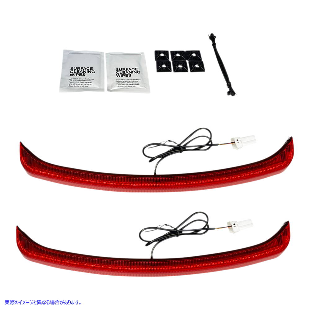 取寄せ LEDフェンダーライト - レッドレンズ - トライグライド カスタムダイナミクス LED Fender LIght - Red Lens - Tri Glide CD-TGFENDER-R 20402697