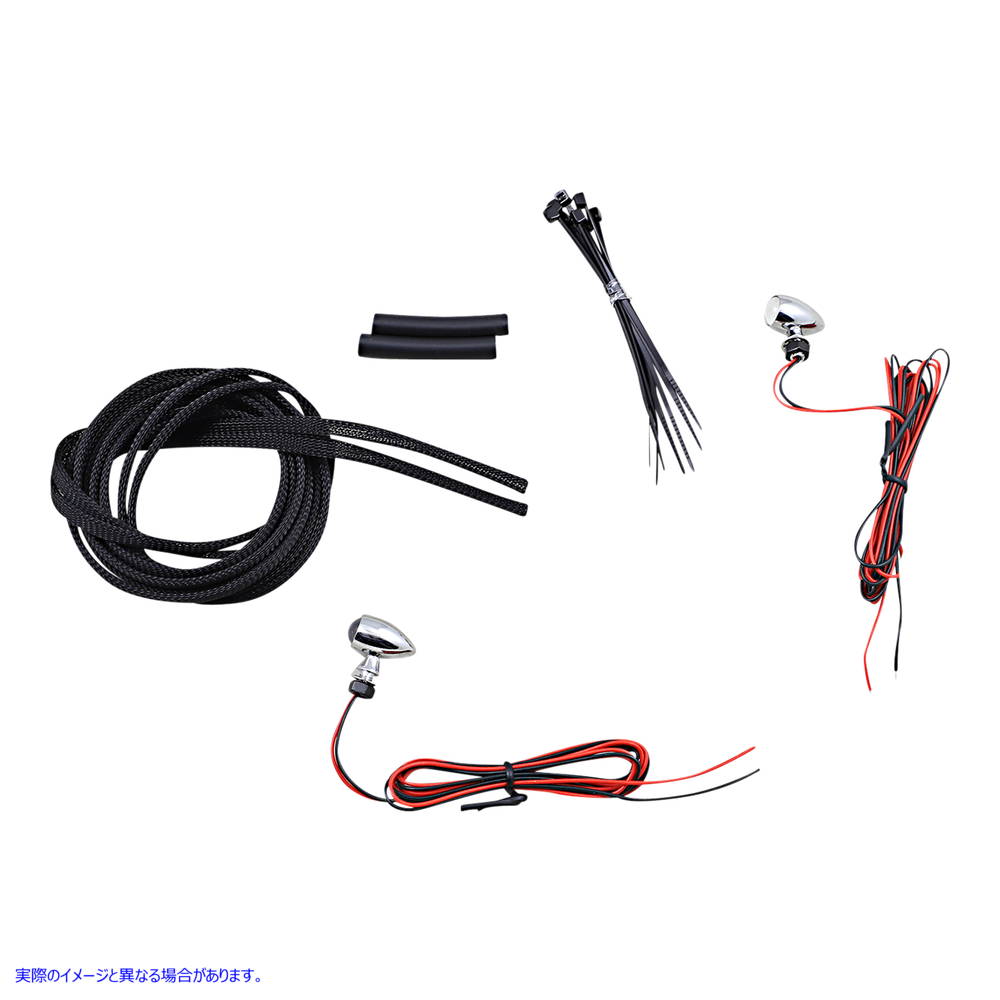 取寄せ マイクロターンシグナル - レッド - クローム カスタムダイナミクス Micro Turn Signals - Red -Chrome CD-MICRO-R-C 20402714