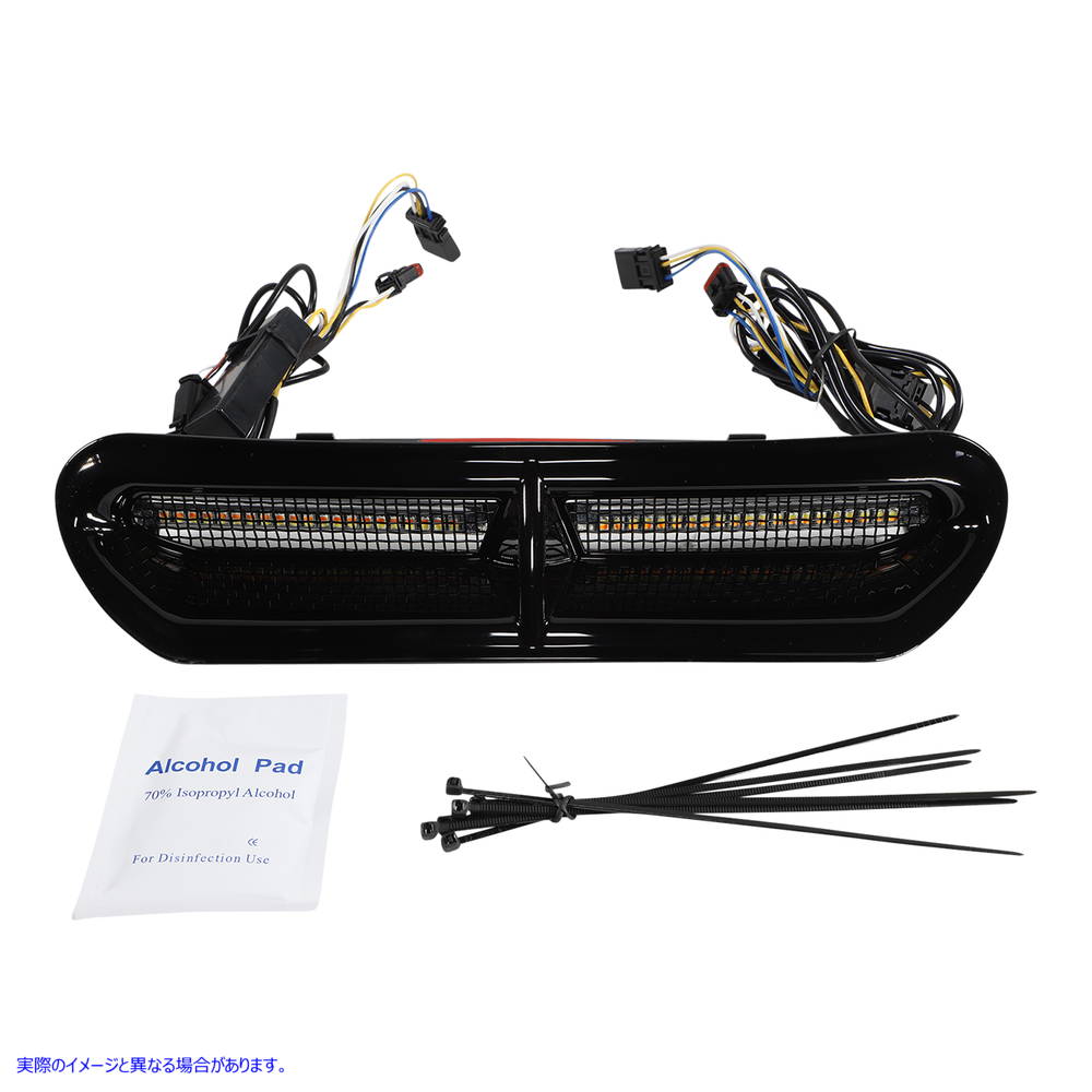 取寄せ LEDベントインサート - アンバー/ホワイト - ブラックメッシュ付きブラック カスタムダイナミクス LED Vent Insert - Amber/White - Black w/ Black Mesh CD-VENT-AW2-BB 20402810