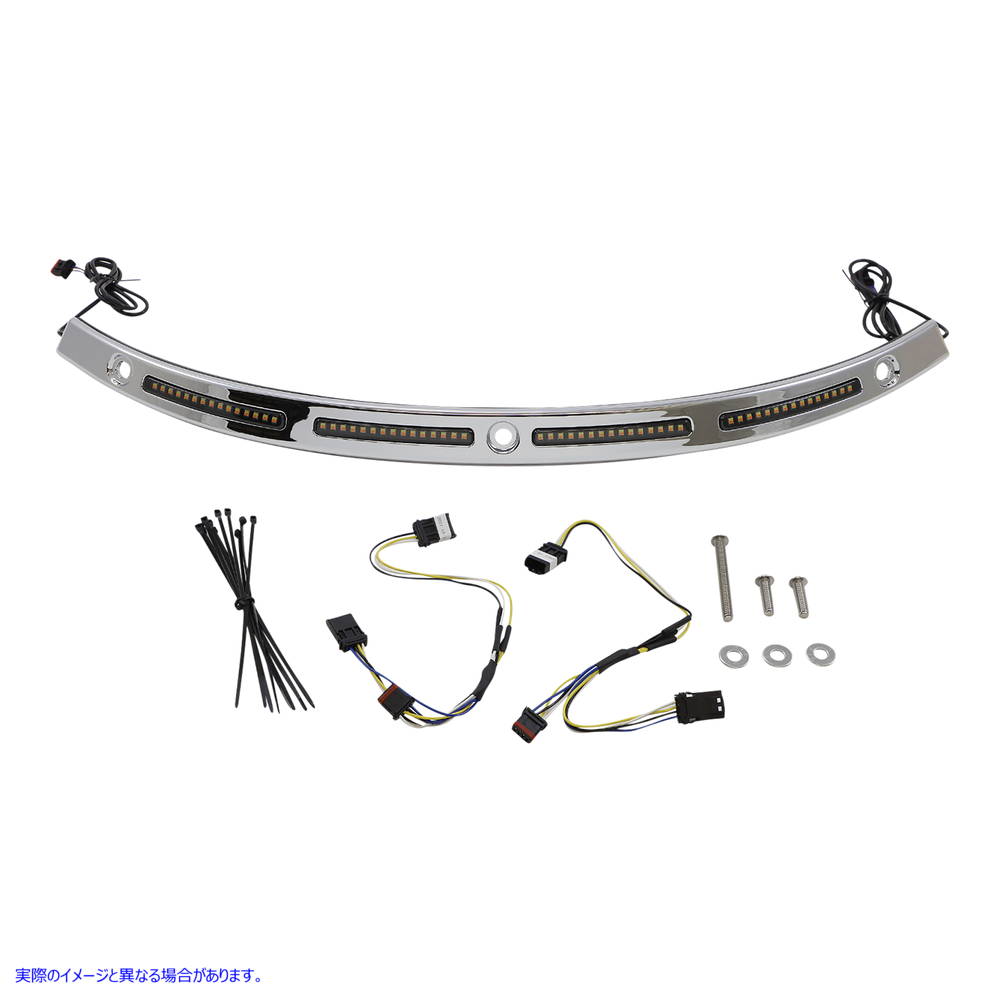 取寄せ フロントガラストリム - シーケンシャルターンシグナル - クローム カスタムダイナミクス Windshield Trim - Sequential Turn Signals - Chrome CD-WT2-SEQ-14-C 20402823