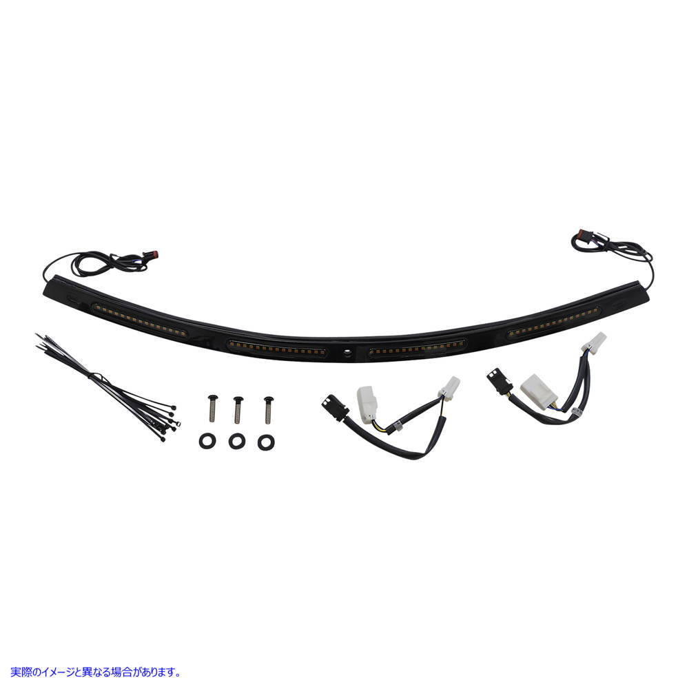 取寄せ フロントガラストリム - シーケンシャルターンシグナル - ブラック カスタムダイナミクス Windshield Trim - Sequential Turn Signals - Black CD-WT2-SEQ-01-B 20402826