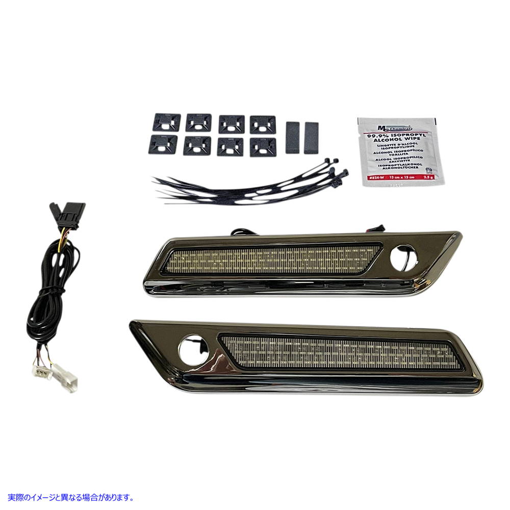 取寄せ ラッチライト - サドルバッグ - スモーク - クローム カスタムダイナミクス Latch Light - Saddlebag - Smoke - Chrome CD-SBL-BCM-SC 20402866