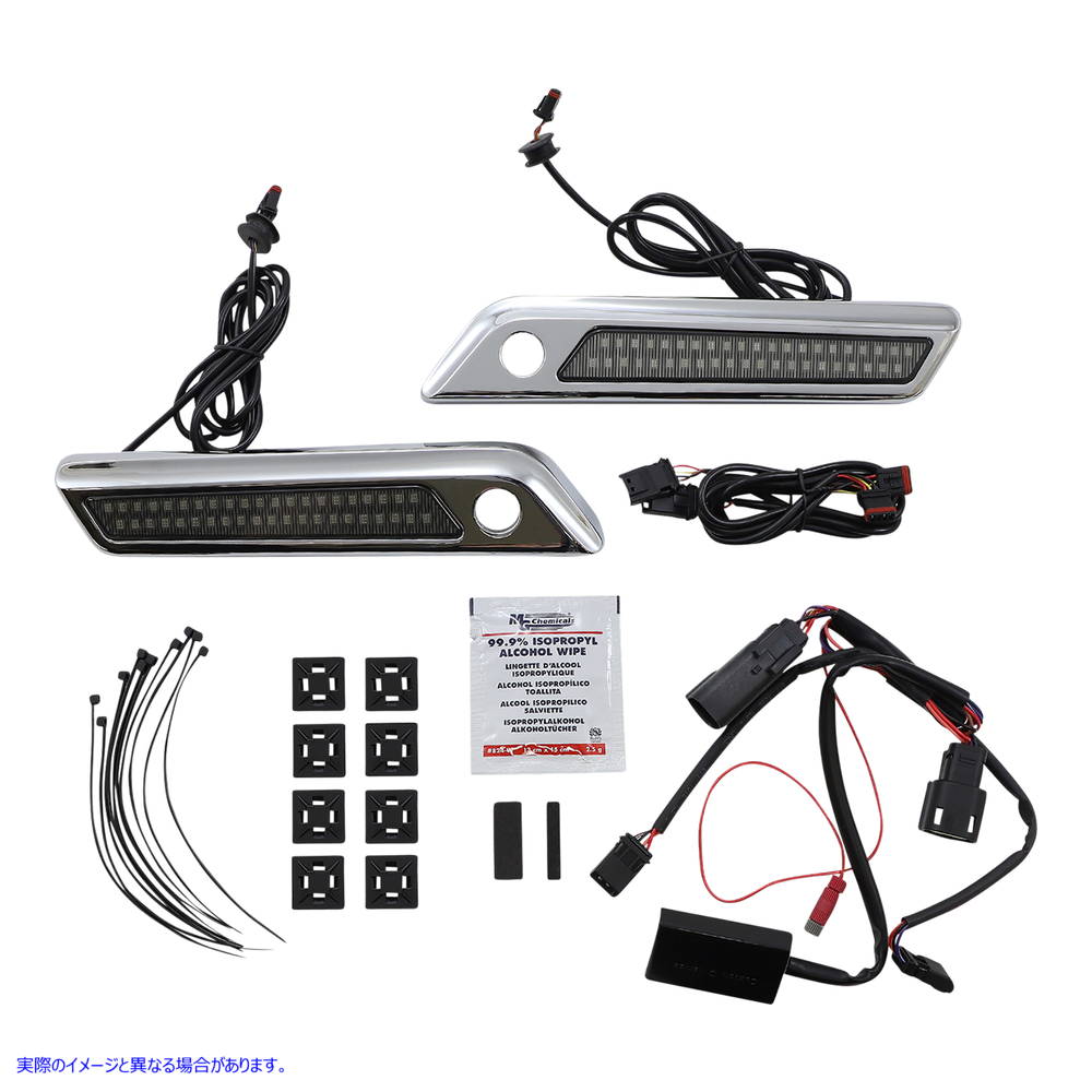 取寄せ ラッチライト - サドルバッグ - デュアルカラー - スモーク - クローム カスタムダイナミクス Latch Light - Saddlebag - Dual Color - Smoke - Chrome CD-SBL-DC-SC 20402870